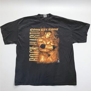 Vintage WWF Wrestling - The Rock (Rock Hard) - Men’s 2XL T-Shirt - 1998